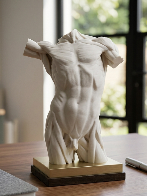 Classical Male Torso Study – Artist Reference Sculpture