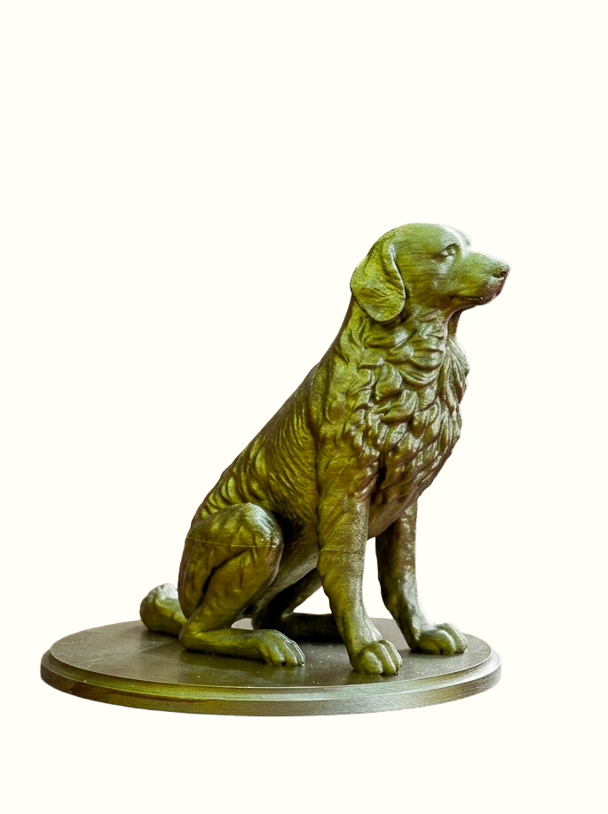 Custom Pet Sculpture – Personalized 3D Printed Pet Portrait Statue