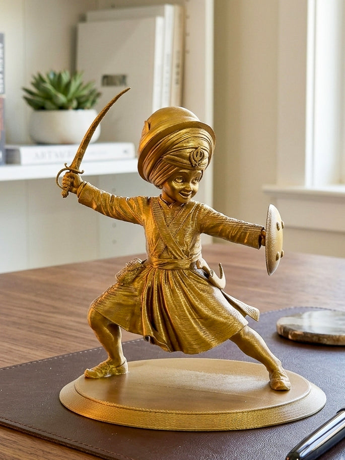 Gurfateh Singh — Gatka Warrior Edition: Strength guided by discipline.