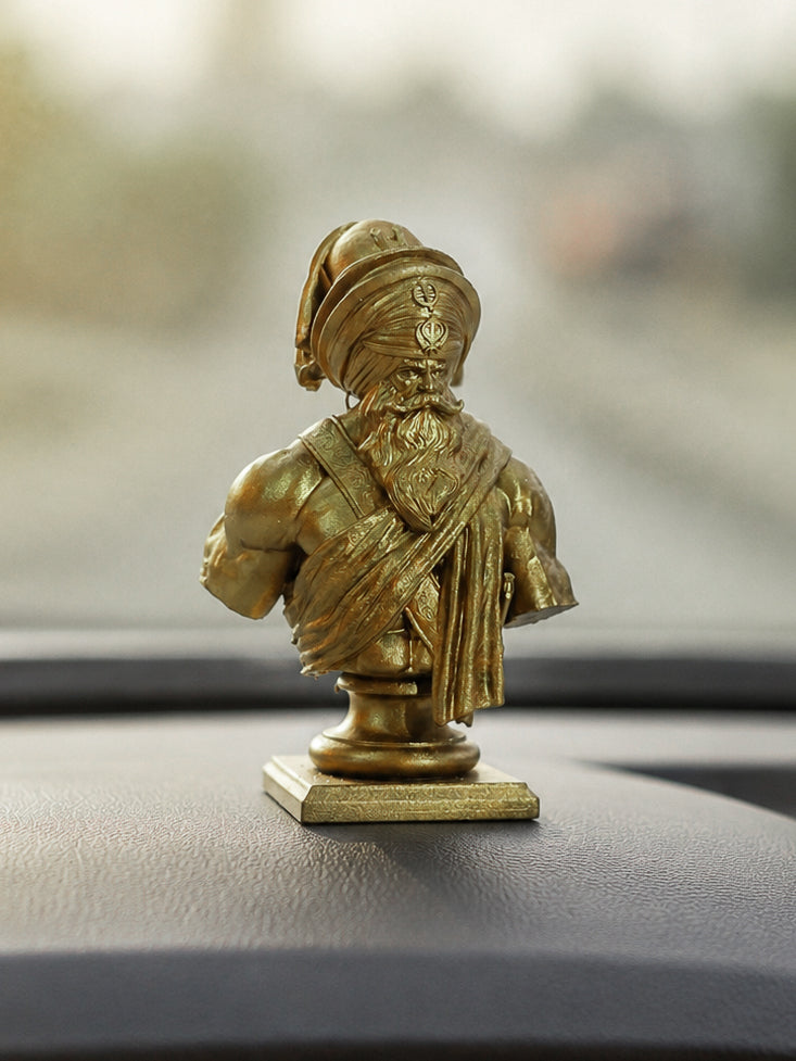 Sikh Warrior Dashboard Portrait — 3 inch Mini Collectible Bust