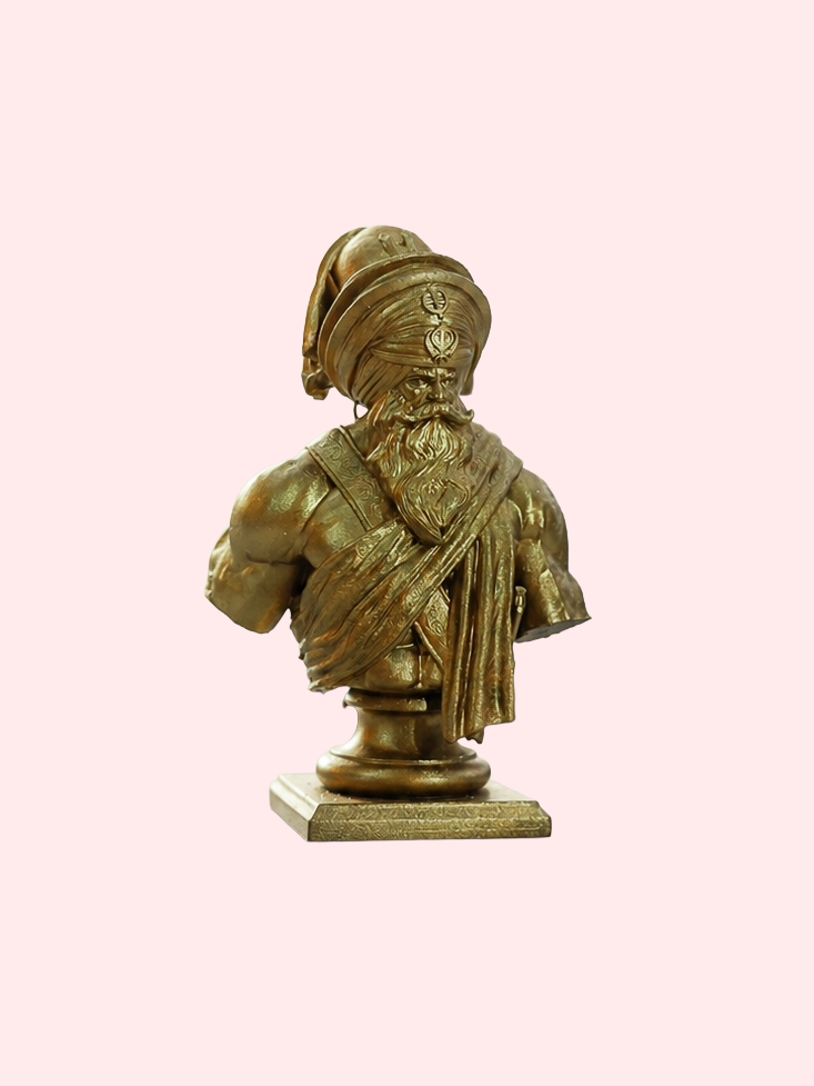 Sikh Warrior Dashboard Portrait — 3 inch Mini Collectible Bust