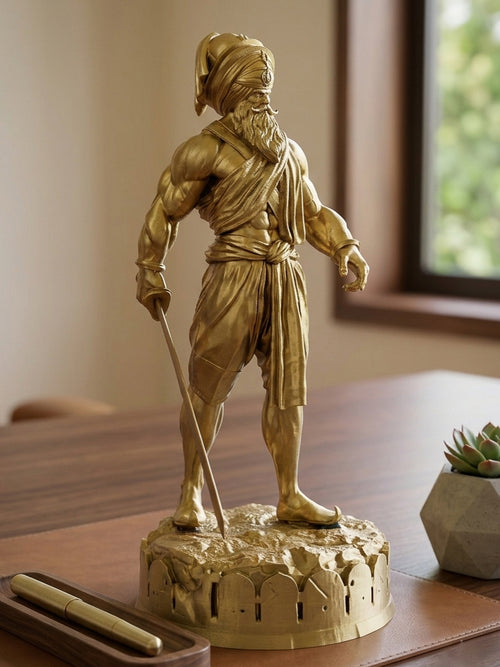 Baba Deep Singh Ji — Warrior Edition Collectible Statue (12 Inch)