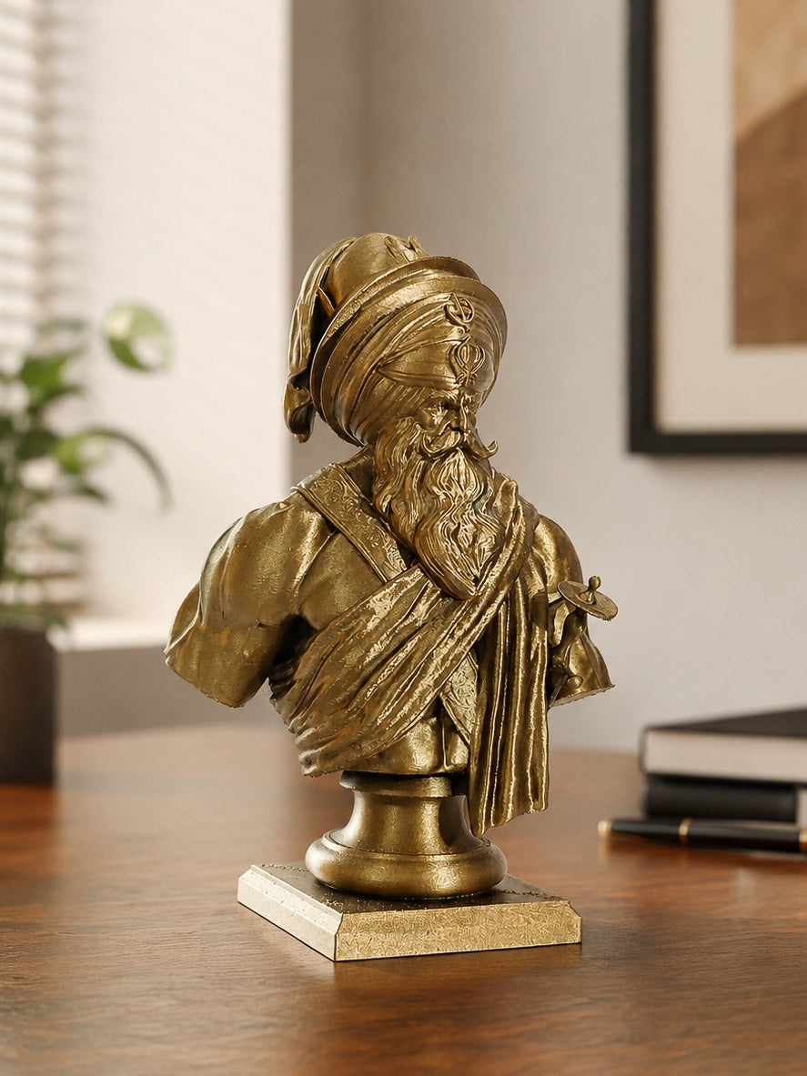 Sikh Warrior Portrait Bust 6 inch — Heritage Collectible Sculpture