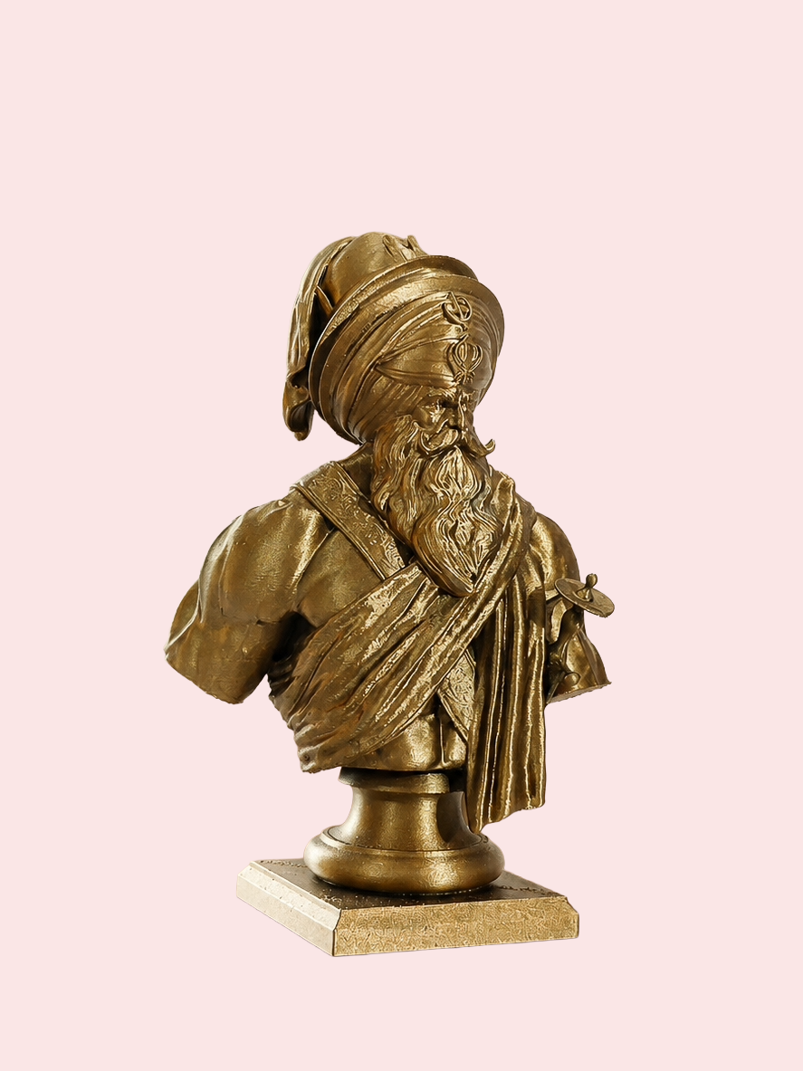 Sikh Warrior Portrait Bust 6 inch — Heritage Collectible Sculpture