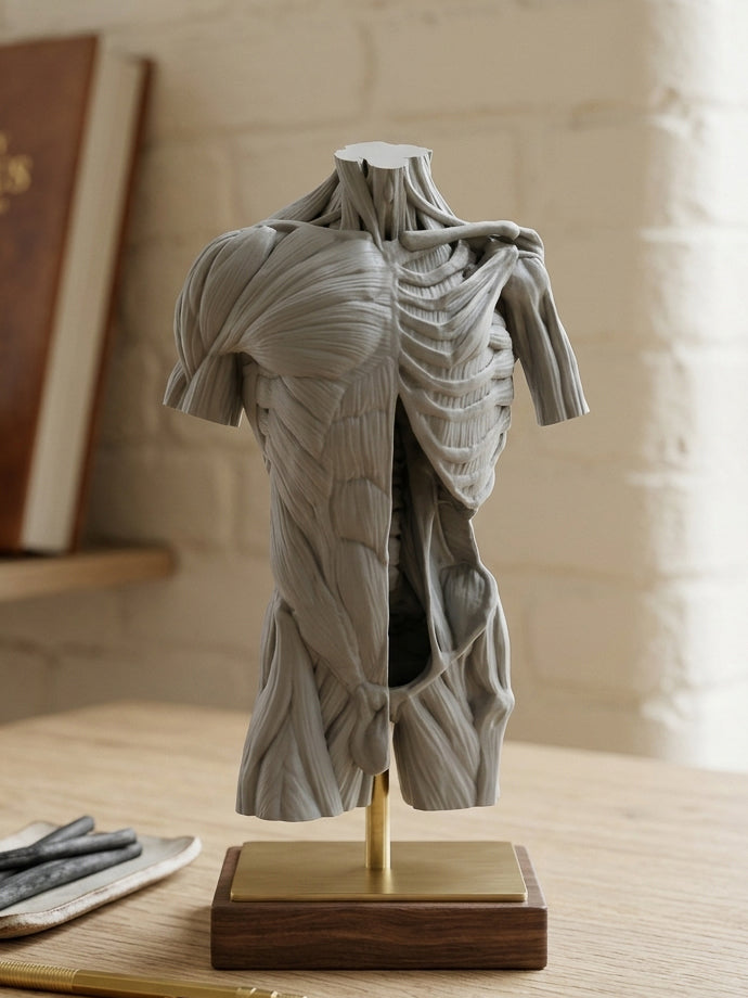 Écorché Torso Study Model — Artist Collectible Sculpture